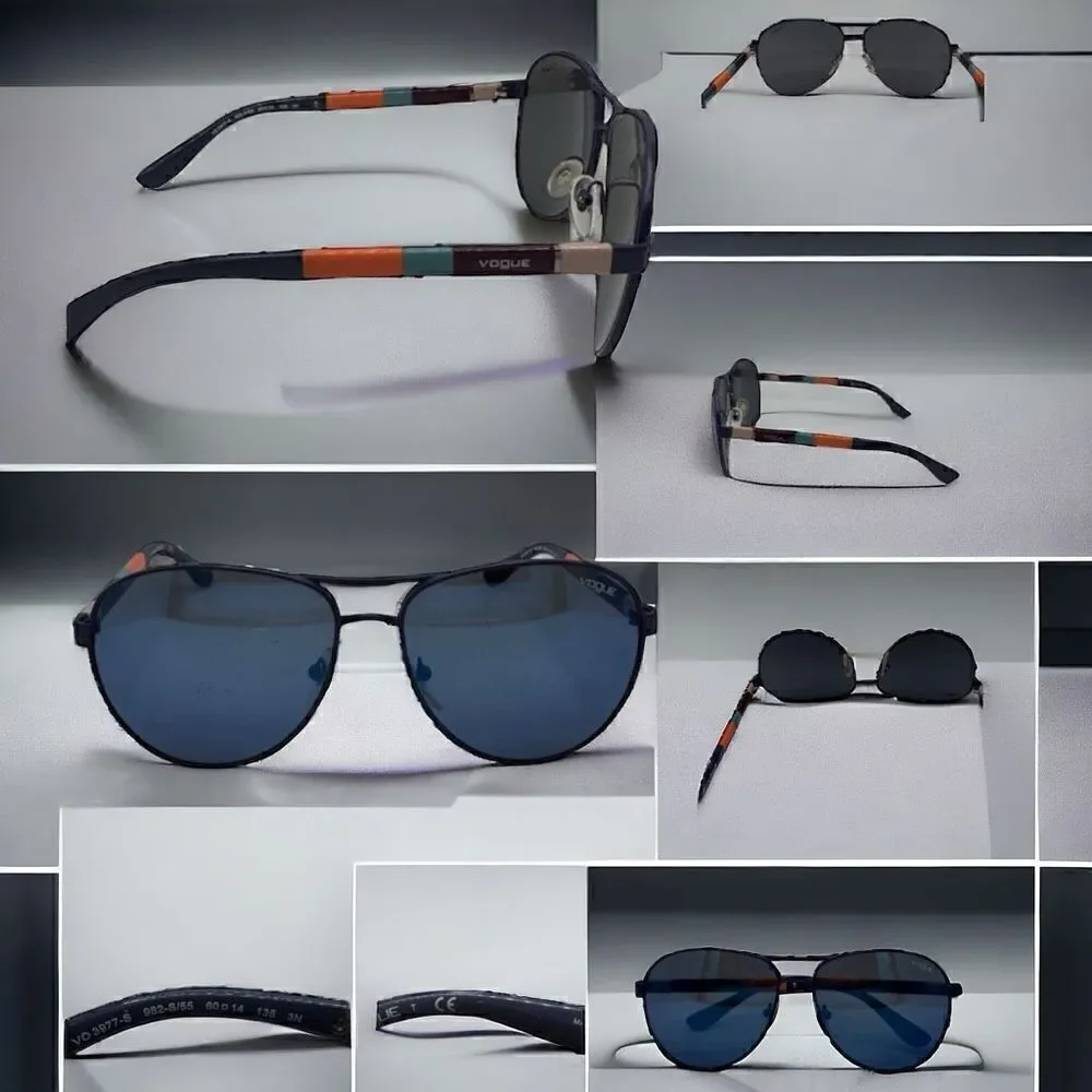 Vogue color block retro oval sunglasses VO 3977-s 982-s/55 60/14 135 LENSES NEED